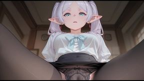 frieren came to her boss to ask for a raise. frieren has sex with her boss. frieren hentai cosplay (ai-generated)