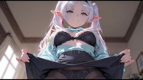 frieren came to her boss to ask for a raise. frieren has sex with her boss. frieren hentai cosplay (ai-generated)