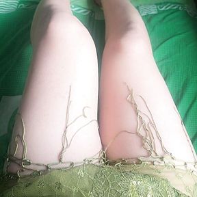 Sexy desert dancer dress on white cute legs smooth skin