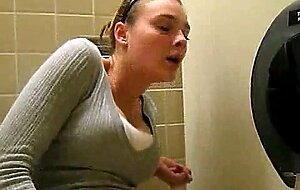 Teen Masturbating In Public Restroom