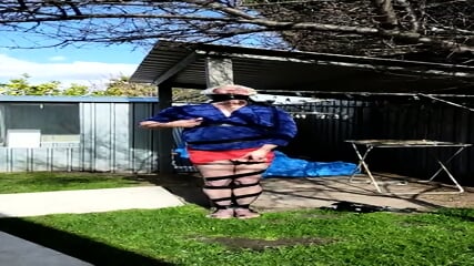 DAISY TIED TO A POLE