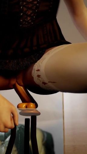 Ellie Got Cot Riding a Dildo   Clip 1