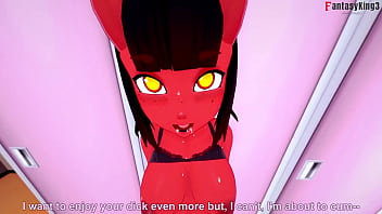 Meru the Succubus &amp_ Mavis Dracula Threesome in the lockers room | Premium (RED)