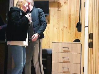 Met on the street and screwed a blond with a large booty at home