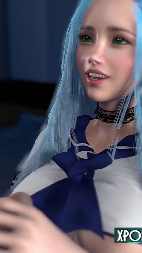 Busty Asian Babe Handjobs and Cumshots - 3D Hentai Japanese