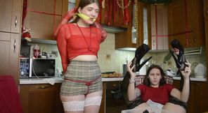 three tied each other up