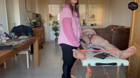 DomLady Mia SlaveOfM Hell of Pain Whips CBT and Punishment with Electricity and Nasty Braces - Part 6