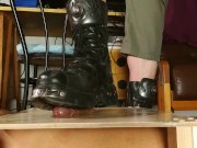 Erotic cock stomping with my New Rock boots HD