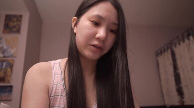 Asian cutie whisper reads words wet pillow