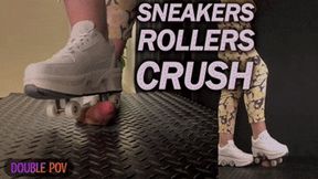 Sneakers Rollers Shoes Cock Crush (Double Version) - Tamystarly - Balls Trample, CBT, Bootjob, Trampling, Shoejob, Stomping