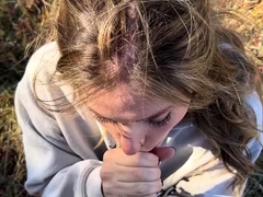 Czech amateur blowjob and fucking POV in public