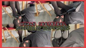 Human FootStool Beneath My Court Shoes Ft BucksFootLover (4k Version)