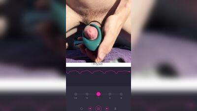 Cumming and hard moaning. Lovense gush playing with my thick cock