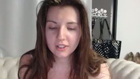College Girl in Bpanties and Bra Rubs Her Pussy