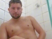 Take a hot shower in the cold to warm up your dick.