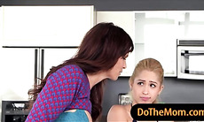 MILF catches teen sucking her BFs shaft