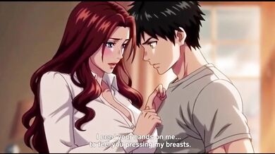 Hot stepmom with big ass and big tits moans then begs stepson for romantic sex and creampie