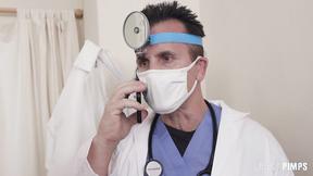 ”Busted! Doc Gets Caught Finger Fucking His Petite Sexy Blonde Patient”