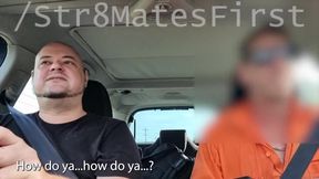 Aussie Bear Driver Gives Straight Tradie a Sloppy Public Blowjob First Time