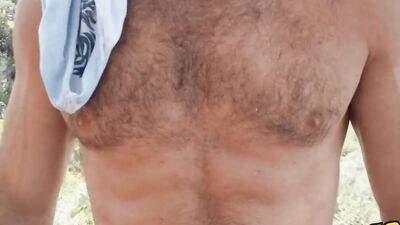 Holden Takes Off His Shorts & Starts Stroking His Dick Until He Shoots His Thick Load On His Abs - SEAN CODY