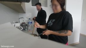 kitchen with latin titties part 2