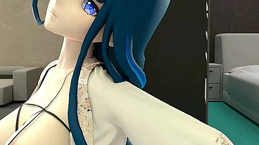 Shogun Raiden Dancing Hentai Genshin Impact Blue Hair