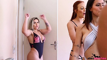 Esse jogo acabou terminando em uma orgia em cima da mesa de bilhar - Amanda Borges - Yasmin Mineira - Teh Angel - Denia Trindade - Feffis - Sophie Argentina