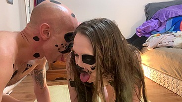 hardcore fucking Puppy play couple