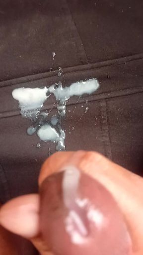 Nice dick mastibating  cum short