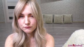Sexy girlfriend gloved jerk off dick and footjob before bedtime - POV