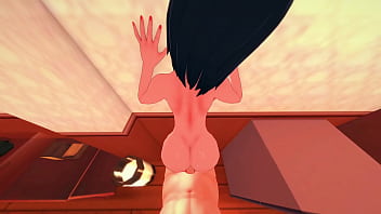 POV Kotone Chirakawa is fucked against the wall