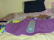 White trash post op trans girl unboxes her new dildo and fucks her asshole till she squirts