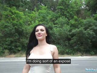 Public Agent hitch-hiker with fabulous large tits screwing a large shlong