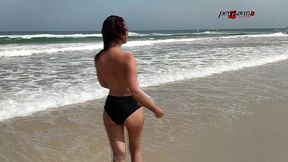 she got naked in public on the beach