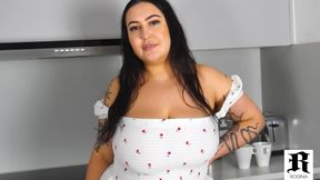 rosina lux strips and lubes herself before a hard pussy-pounding!