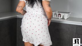 rosina lux strips and lubes herself before a hard pussy-pounding!