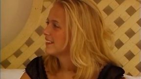 Skinny blonde teen Bailie Martin takes a big cock
