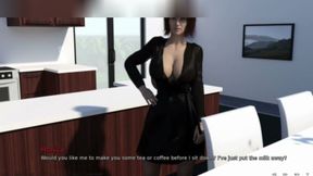 Monica's laundry room gift. 3D porn cartoon sex