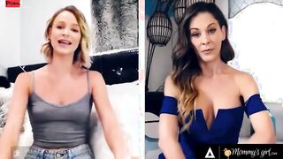 MOMMYSGIRL Thirsty Emma Hix And Stepmom Cherie DeVille Share Their Dripping Cunt On Cam