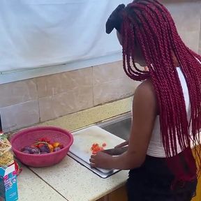 Fucking my new girlfriend in the kitchen