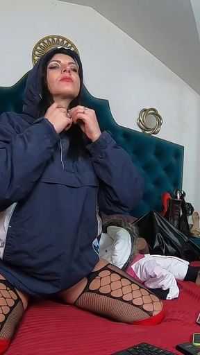 French Downjacket Seduction - Soft Fetish, Sensual Touch & Gentle Masturbation 321