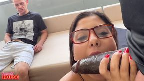 This Naughty Girl Wanted to Have Sex with Two Men. and She Got a Giant Black Cock as a Bonus