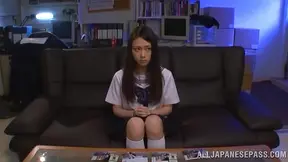 Innocent Asian teen Yuri Hasegawa enjoys hot sex in a threesome 5