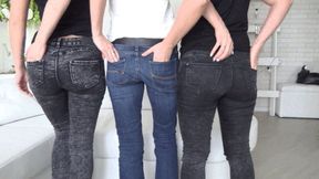 3 sexy ass in jeans AFn