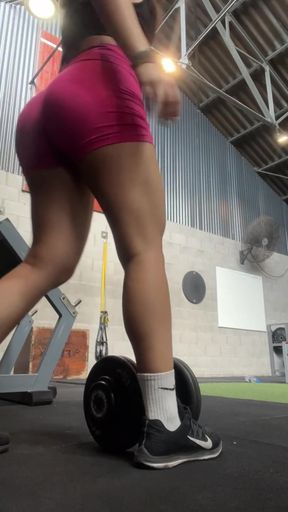 Woman on treadmill in gym