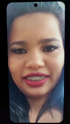 Latina babe gets racy with braces tribbing scene
