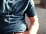 Young Stud playing with his hung soft cock on a boring lazy Sunday