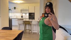 Hot chubby babe in starbucks waitress apron gives me a nice blowjob and gets railed doggystyle