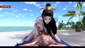 Megabyte Goddess with Bigtits - 3D Animation