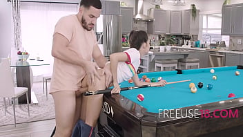 Teen Free Used On Pool Table- Freya Von Doom